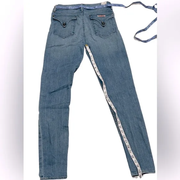Hudson Lynne Flap High Waist Super Skinny Jeans | Shade #A (Blue Wash) | Size 28