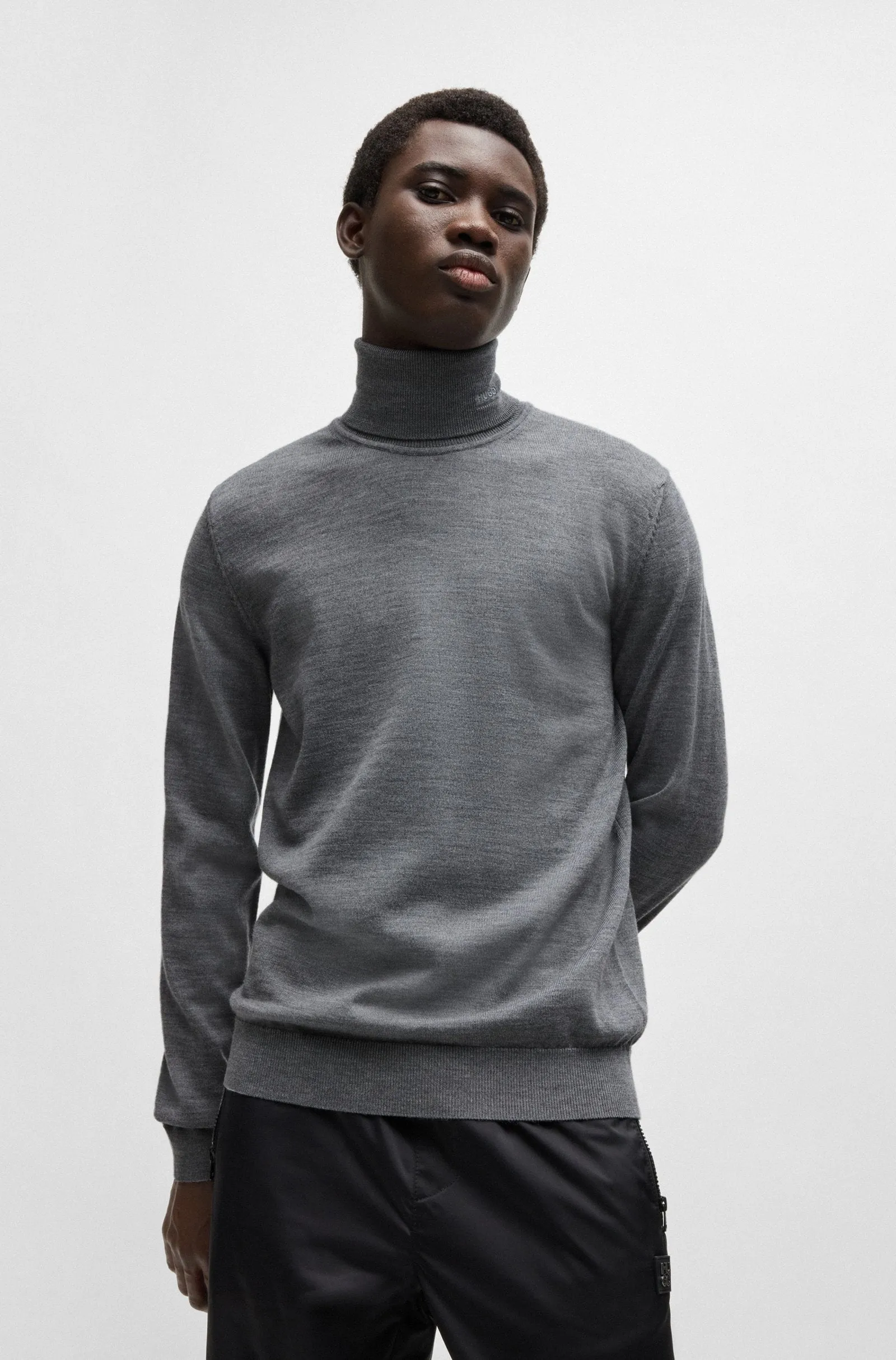 HUGO Sweaters Regular Fit,Slim Fit in Wool - SAN THOMAS-M 10243187 01-50474174