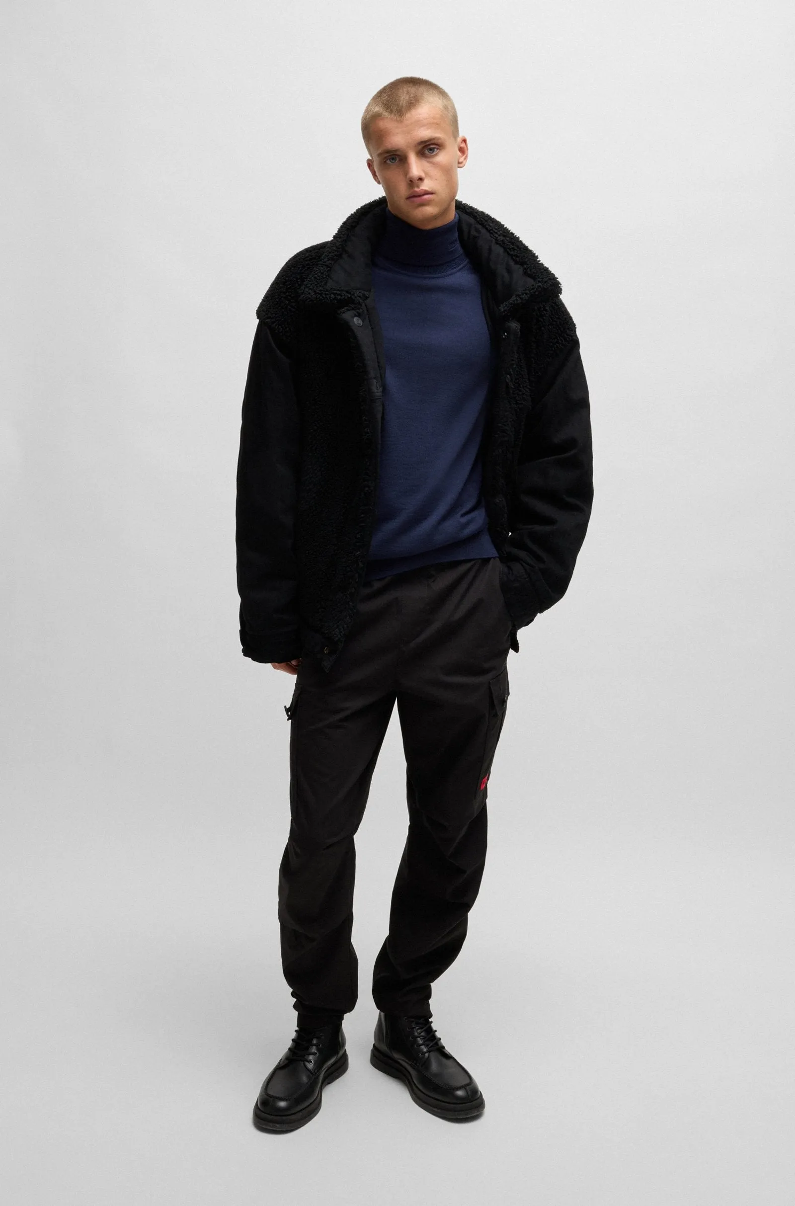 HUGO Sweaters Regular Fit,Slim Fit in Wool - SAN THOMAS-M 10243187 01-50474174
