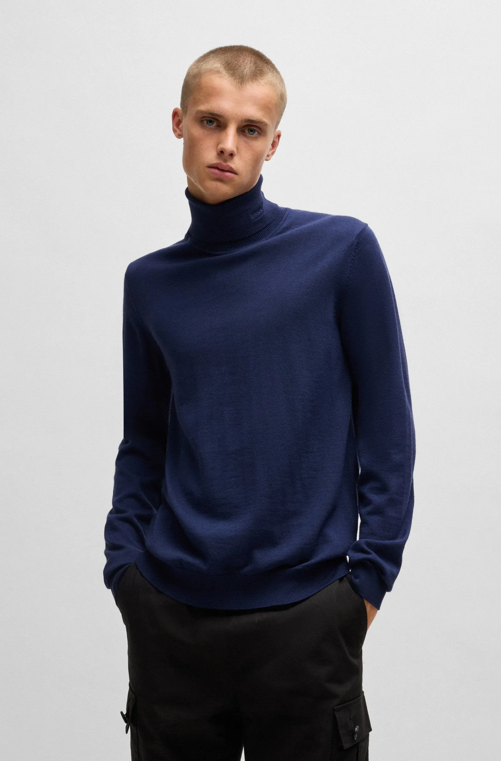 HUGO Sweaters Regular Fit,Slim Fit in Wool - SAN THOMAS-M 10243187 01-50474174