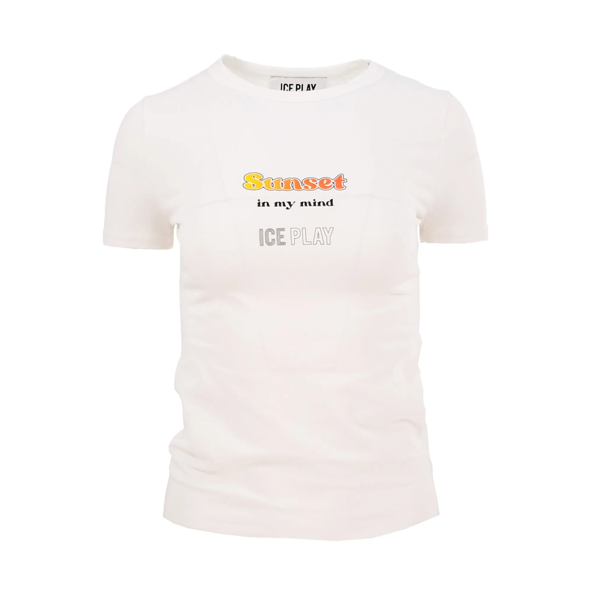 Ice Play Women's Logo Print White T-Shirt