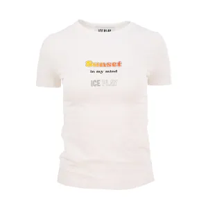 Ice Play Women's Logo Print White T-Shirt