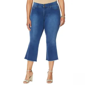 IMAN Women's Plus Size Global Chic Luxury Resort 360 Slimming Crop Jeans