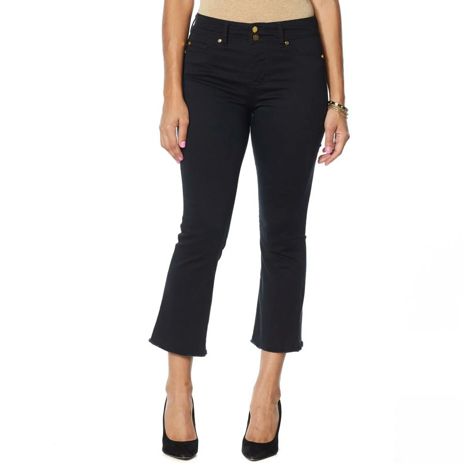 IMAN Women's Plus Size Global Chic Luxury Resort 360 Slimming Crop Jeans