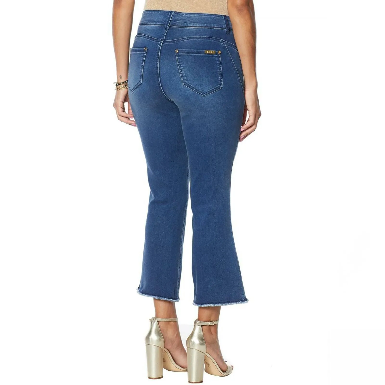 IMAN Women's Plus Size Global Chic Luxury Resort 360 Slimming Crop Jeans