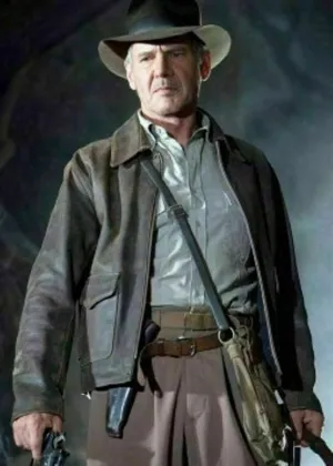Indiana Jones Classic Ford Harrison Genuine Real Distressed Biker Leather Jacket