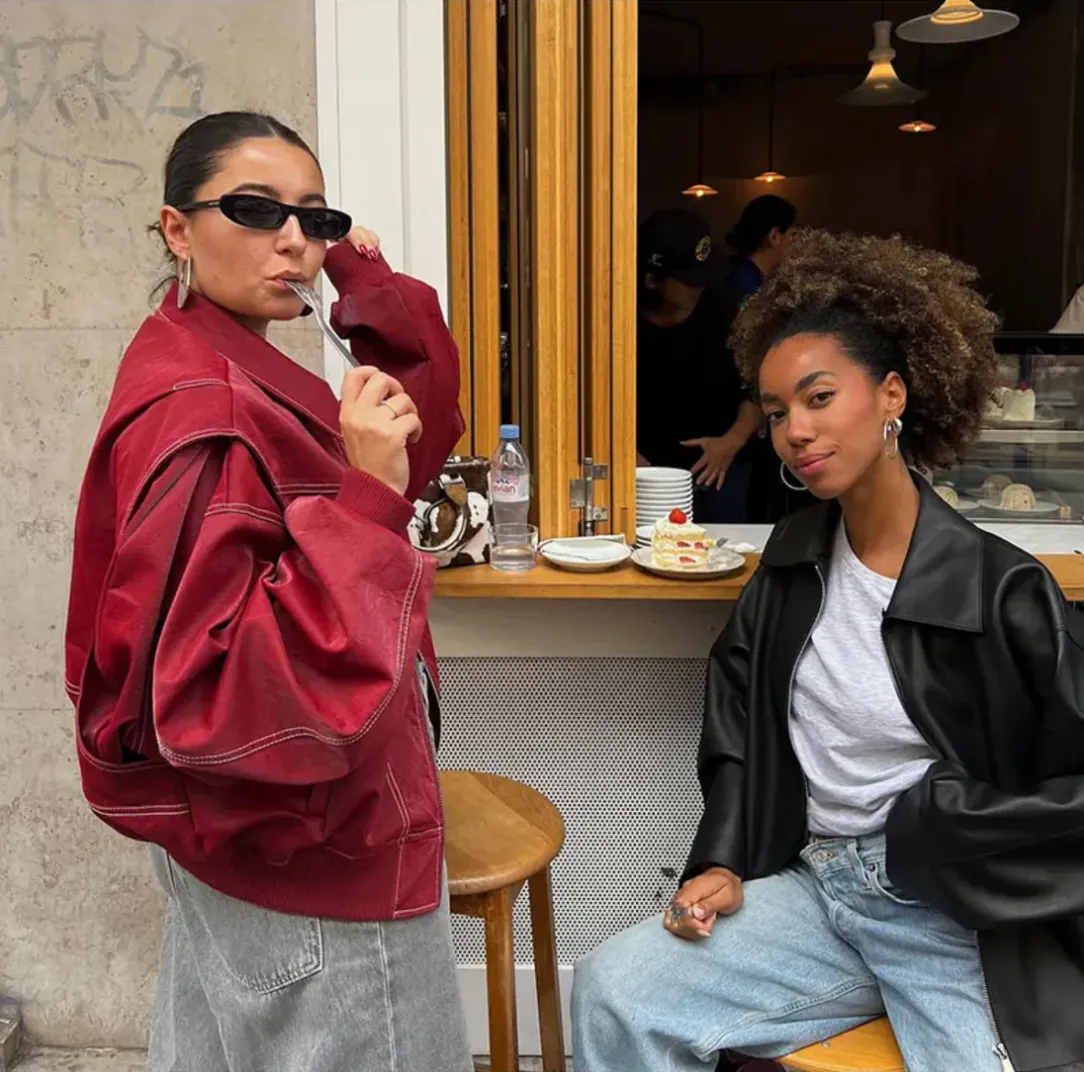 Isabella | Oversized Leather Jacket