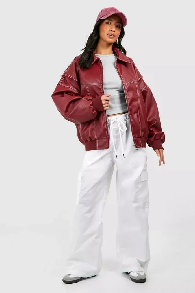 Isabella | Oversized Leather Jacket