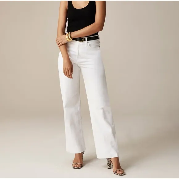 J. Crew Slim wide-leg jean in white wash