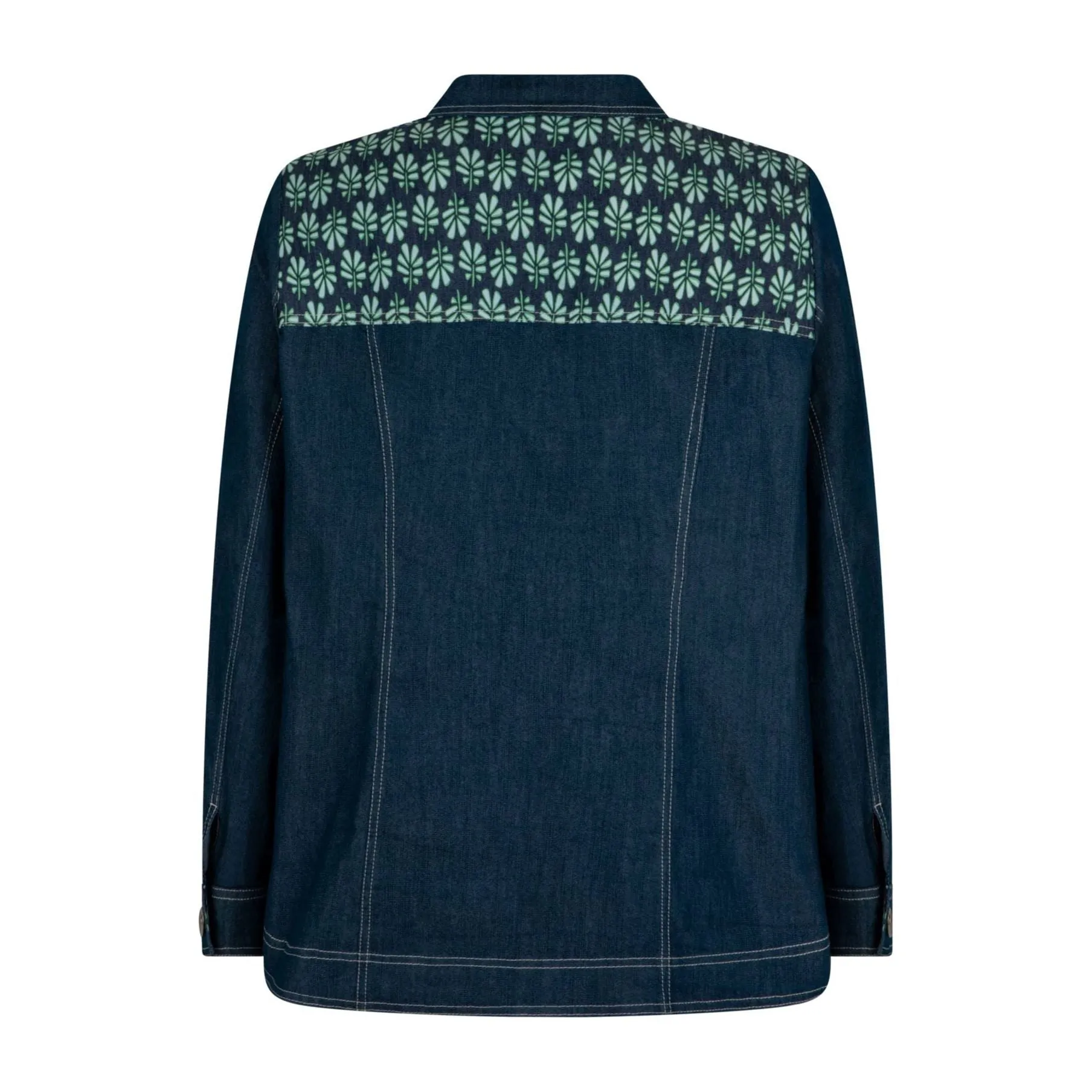 Jacket mix jeans print indigo