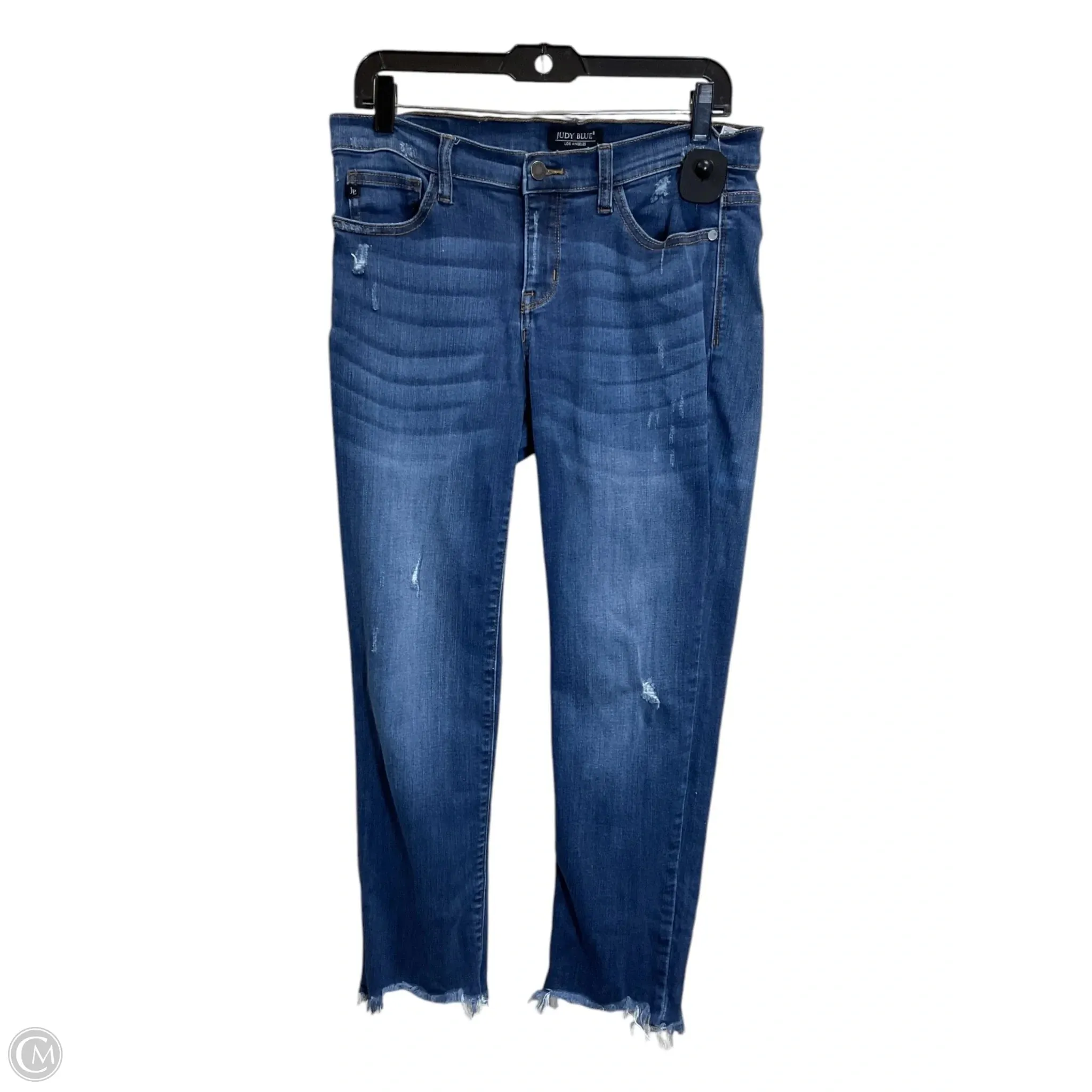 Jeans Cropped By Judy Blue In Blue Denim, Size: 10