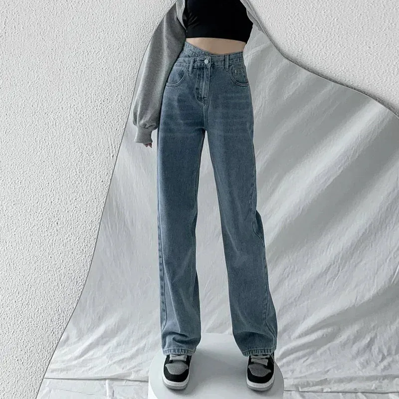 Jeans High Waist Woman Trousers