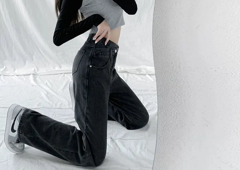 Jeans High Waist Woman Trousers