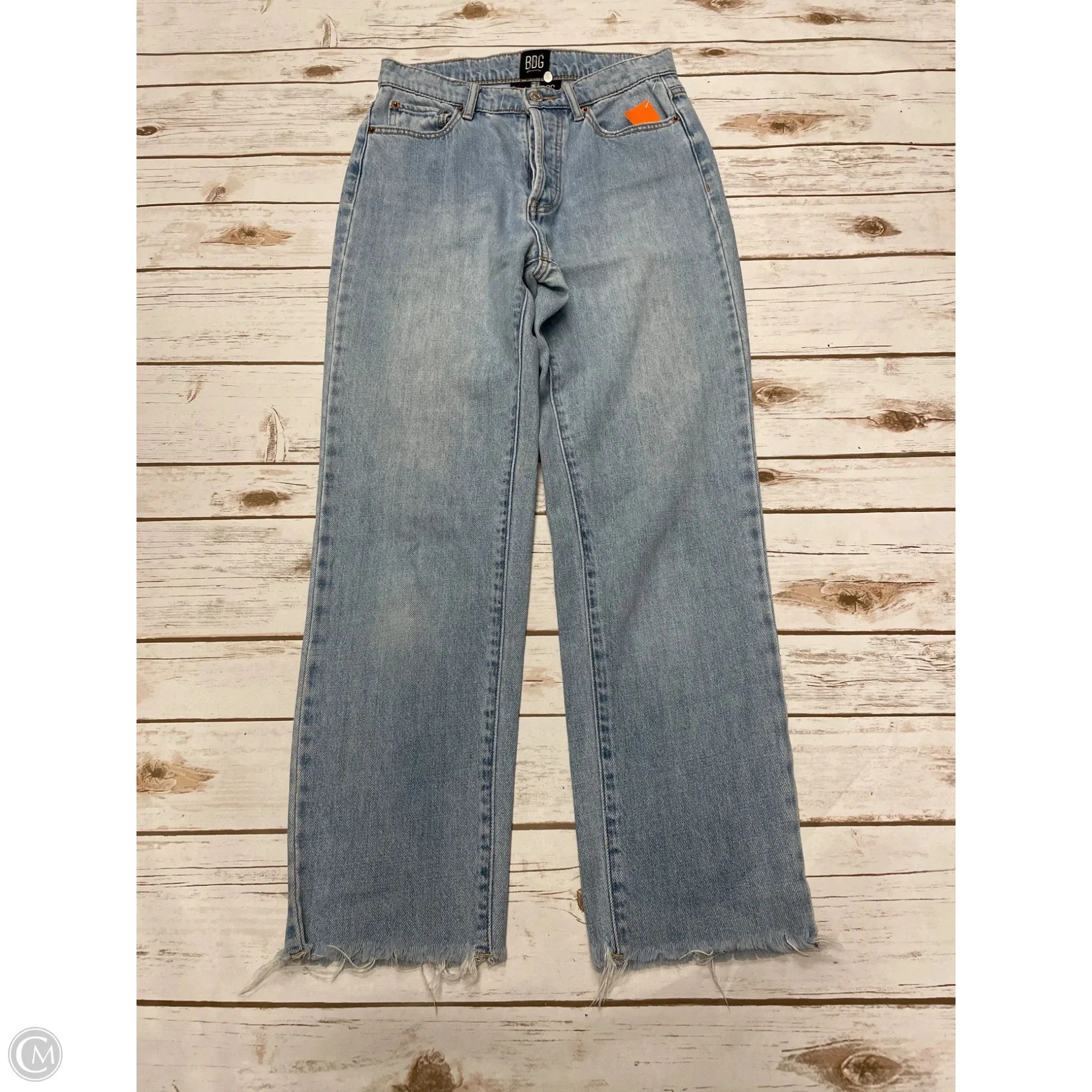 Jeans Straight By Bdg In Blue Denim, Size: 2