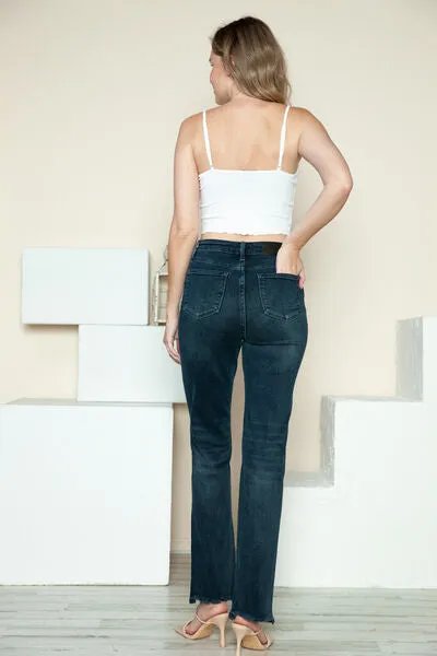 Judy Blue Full Size Button Fly Hem Destroy Straight Jeans ONLINE EXCLUSIVE