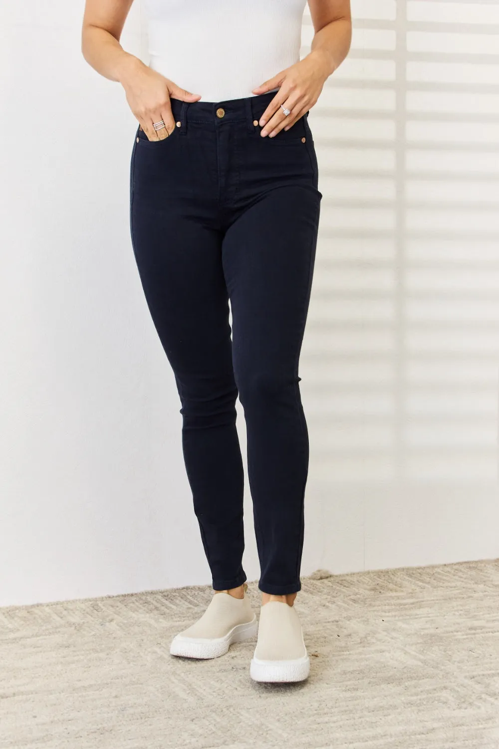 Judy Blue Full Size Garment Dyed Tummy Control Skinny Jeans ONLINE EXCLUSIVE