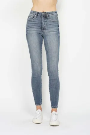 Judy Blue Full Size Tummy Control Contrast Wash Skinny Jeans ONLINE EXCLUSIVE