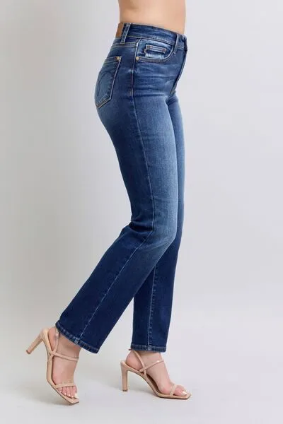 Judy Blue Full Size Washed Straight Leg Jeans with Pockets ONLINE EXCLUSIVE