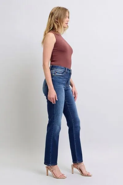 Judy Blue Full Size Washed Straight Leg Jeans with Pockets ONLINE EXCLUSIVE