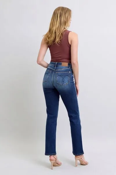 Judy Blue Full Size Washed Straight Leg Jeans with Pockets ONLINE EXCLUSIVE
