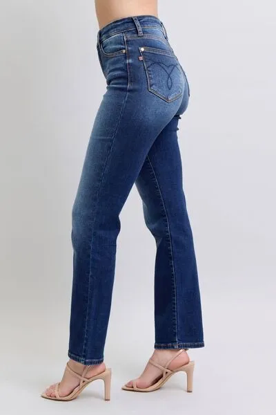 Judy Blue Full Size Washed Straight Leg Jeans with Pockets ONLINE EXCLUSIVE