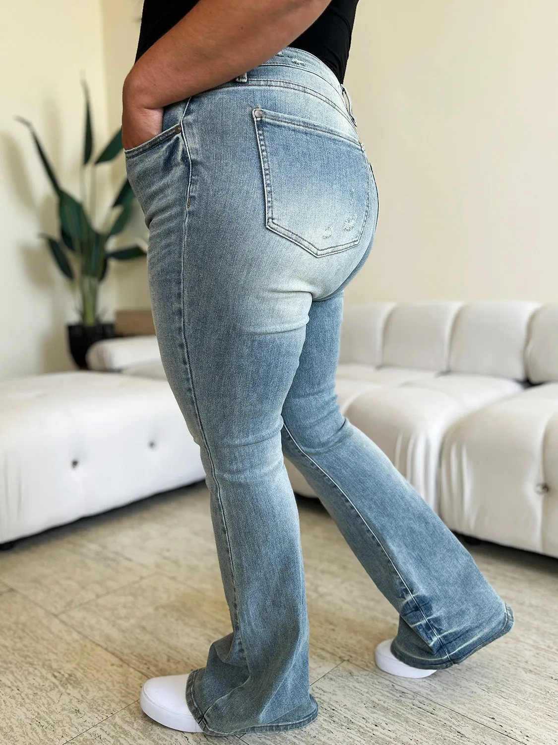 Judy Blue High Waist Flare Blue Jeans Size 1 to 24W
