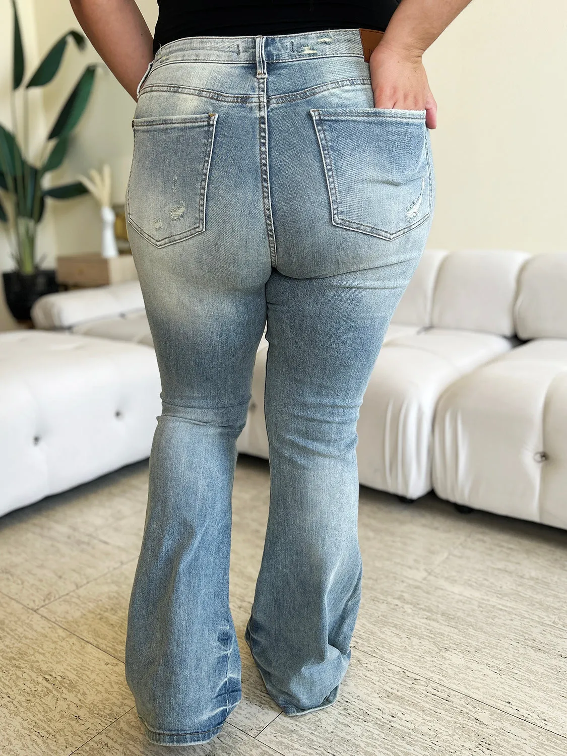 Judy Blue High Waist Flare Blue Jeans Size 1 to 24W
