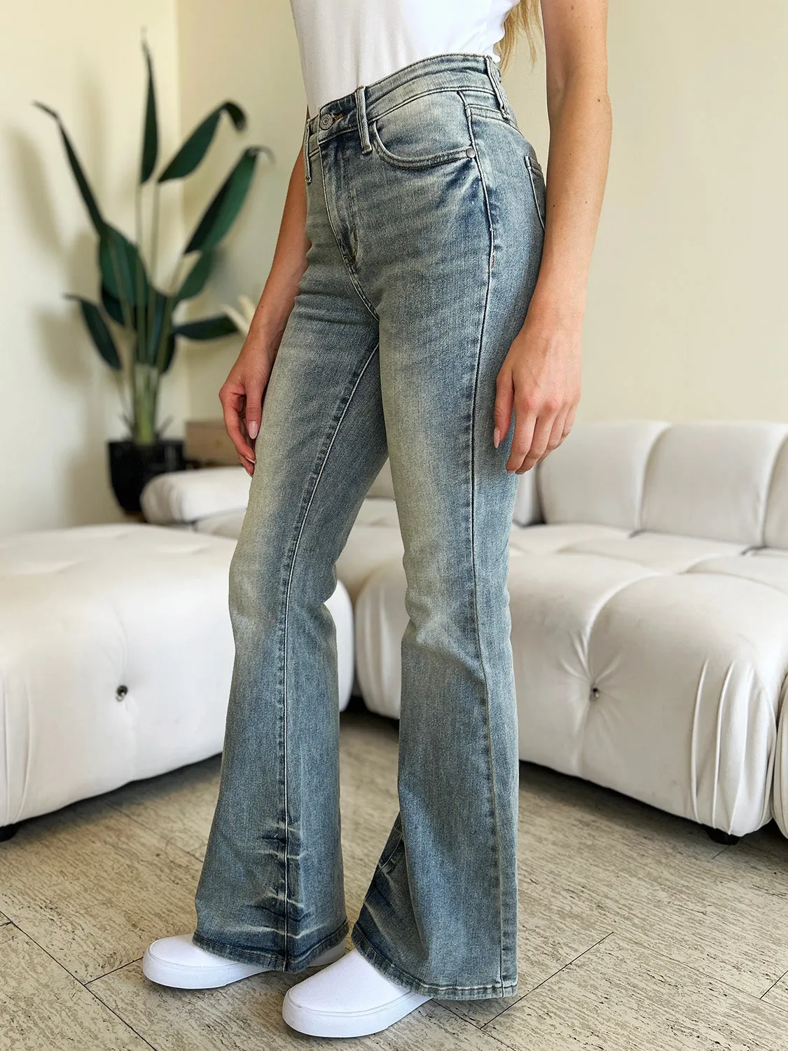 Judy Blue High Waist Flare Blue Jeans Size 1 to 24W