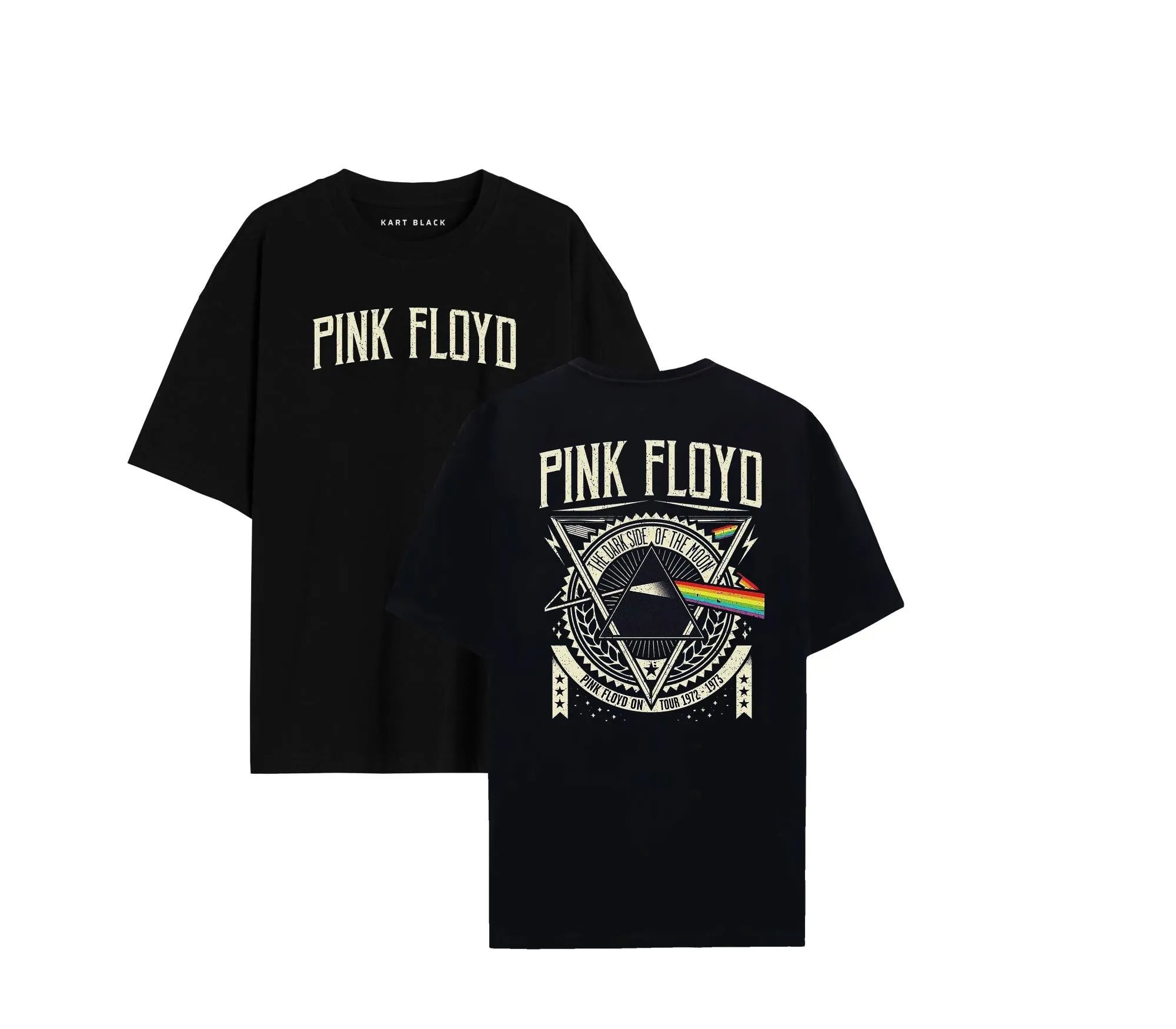 KART BLACK Men's & Women's Anime Over Sized  Printed T-Shirts T-Shirts | (MT - ANIME - PNK - FLOYO)