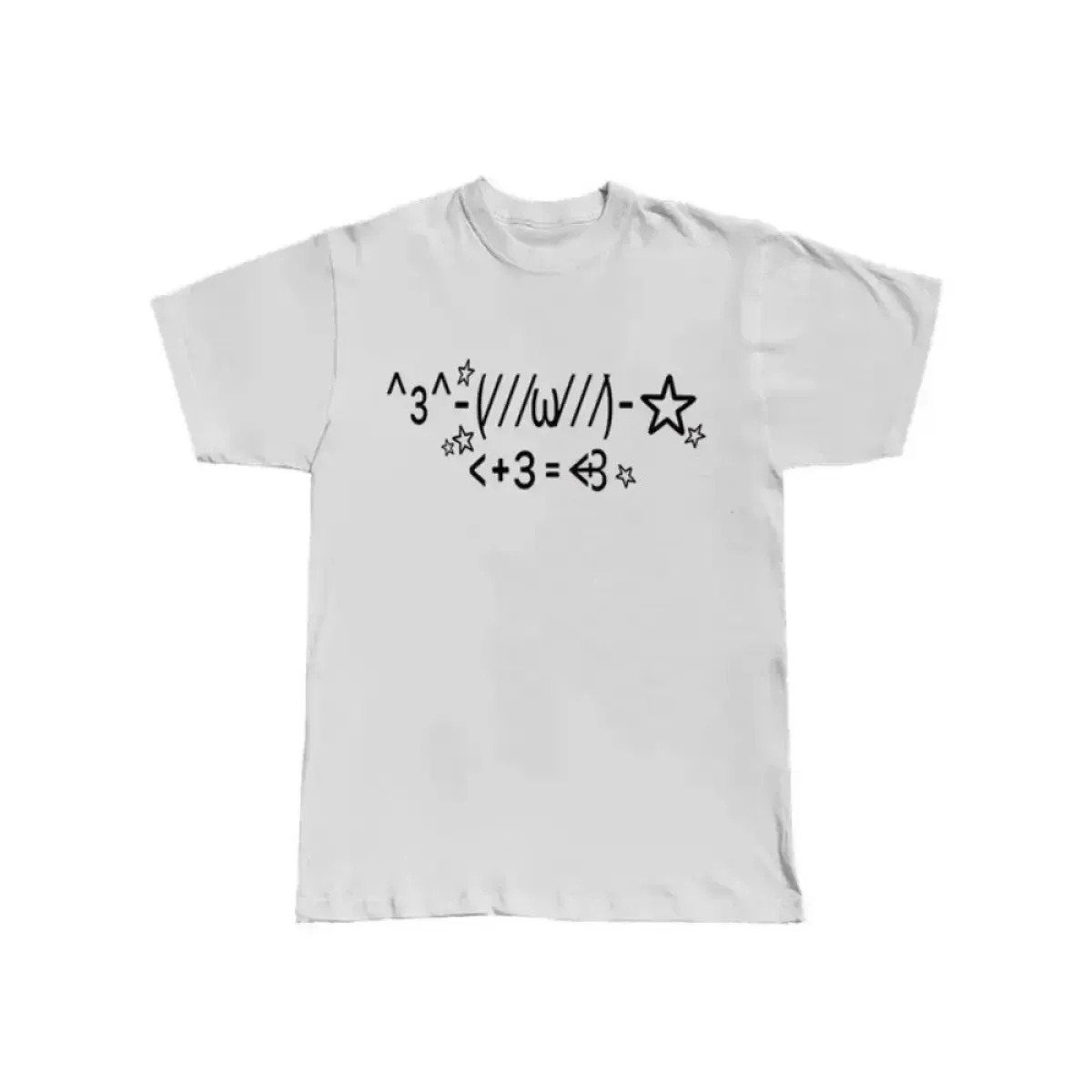 Kawaii Emoticon T-Shirt – Y2K Harajuku Grunge Tee From Kawaii Stop