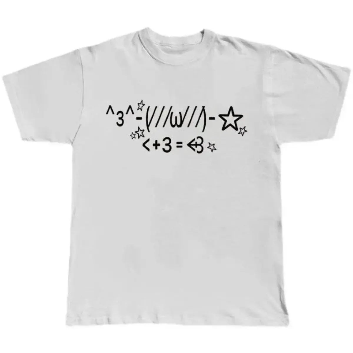 Kawaii Emoticon T-Shirt – Y2K Harajuku Grunge Tee From Kawaii Stop