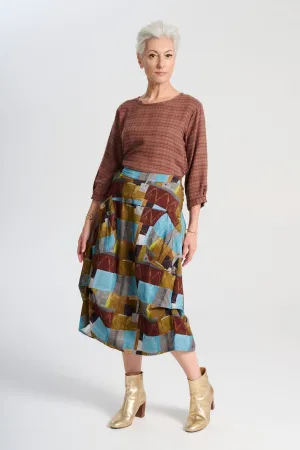 Kismet Milwaukee Skirt Azure in Fine Cord