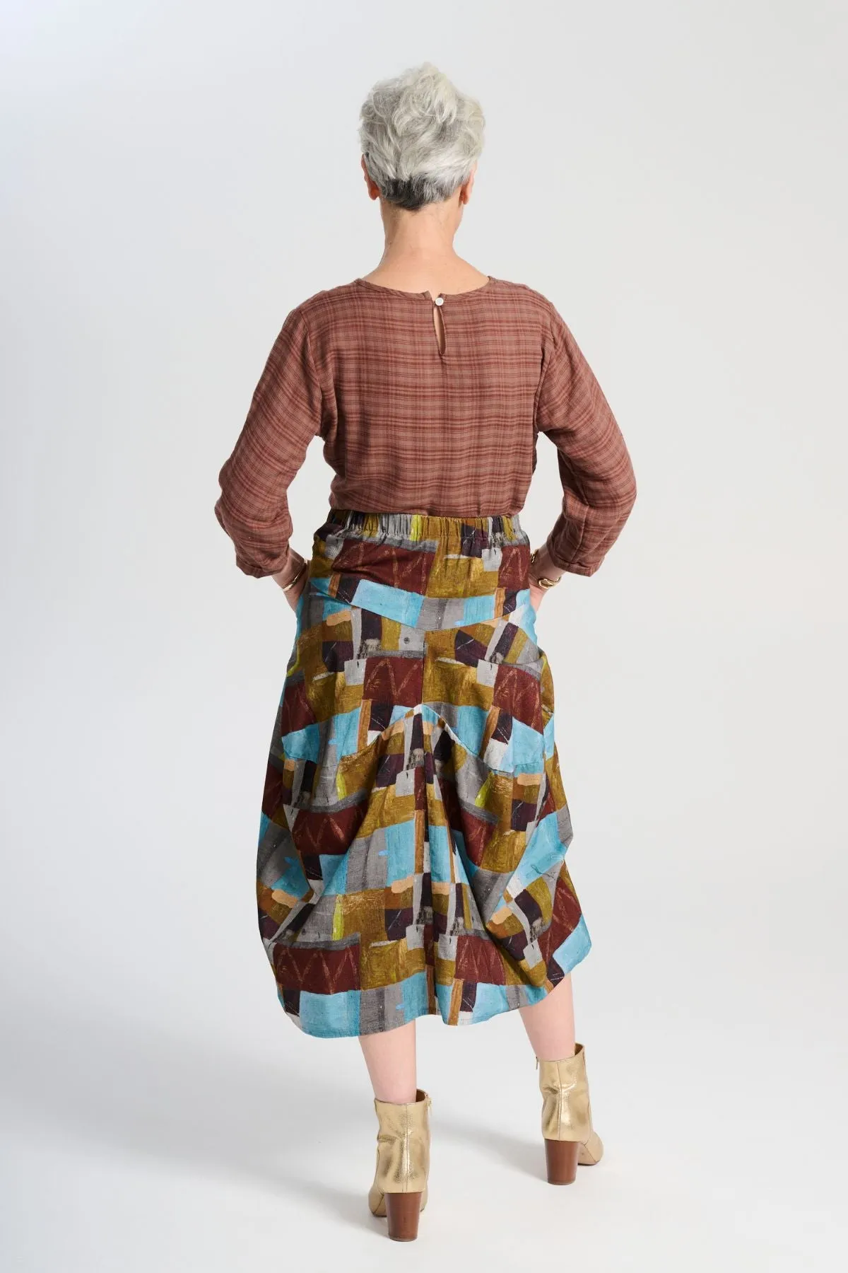 Kismet Milwaukee Skirt Azure in Fine Cord