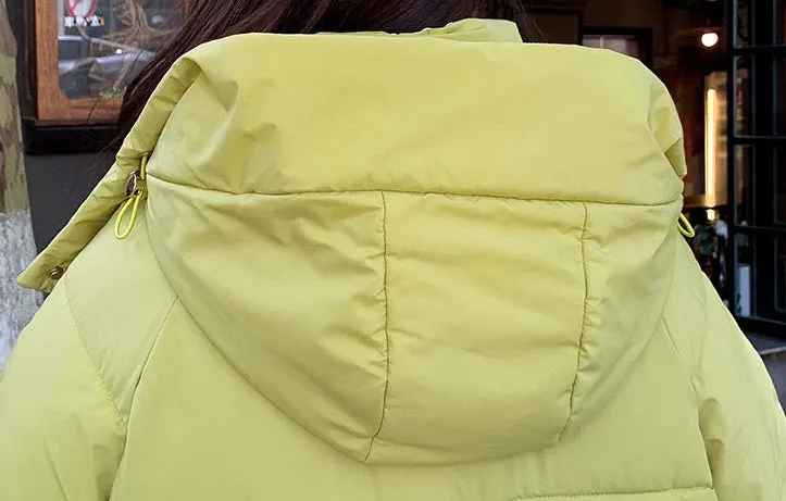 Knee-Length Quilted Puffer Coat Perfect for Cold Weather