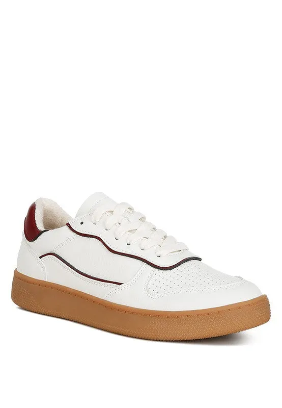 Kyniska Vegan Leather Everyday Sneakers - Cushioned Insole, Lace-Up
