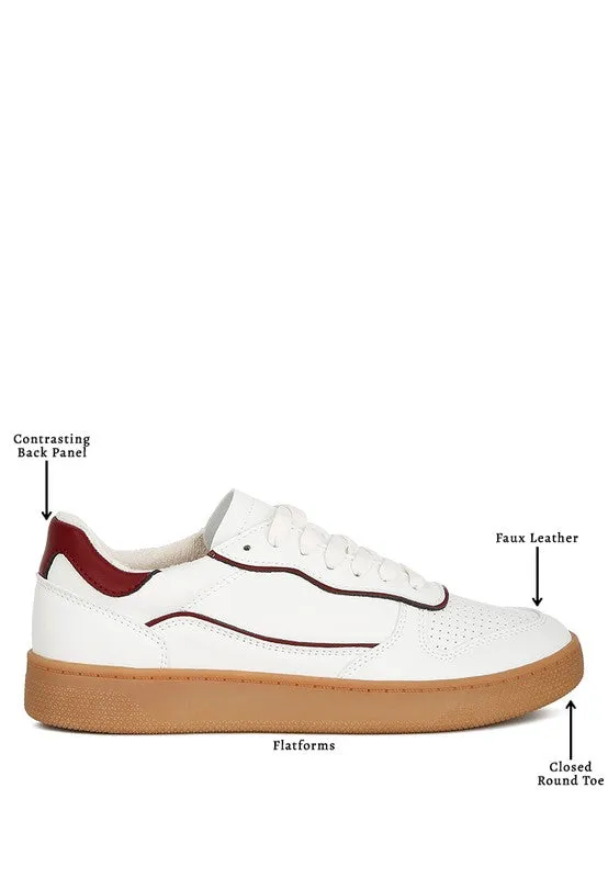 Kyniska Vegan Leather Everyday Sneakers - Cushioned Insole, Lace-Up