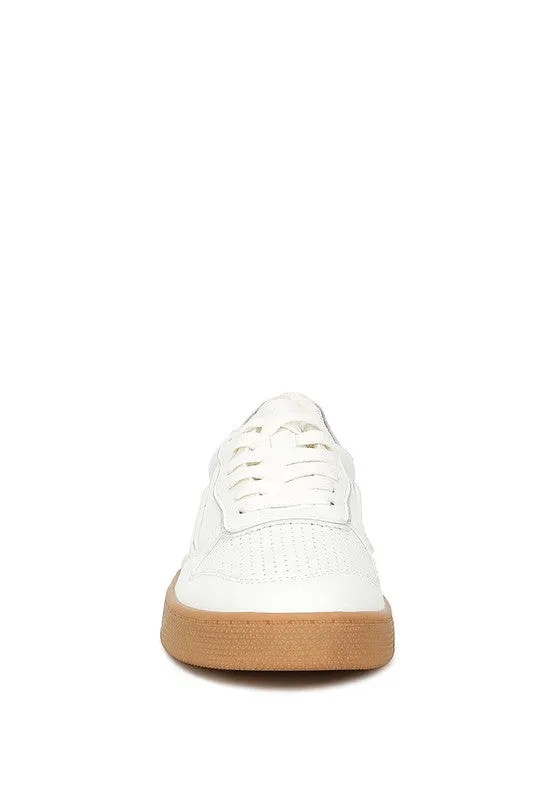Kyniska Vegan Leather Everyday Sneakers - Cushioned Insole, Lace-Up