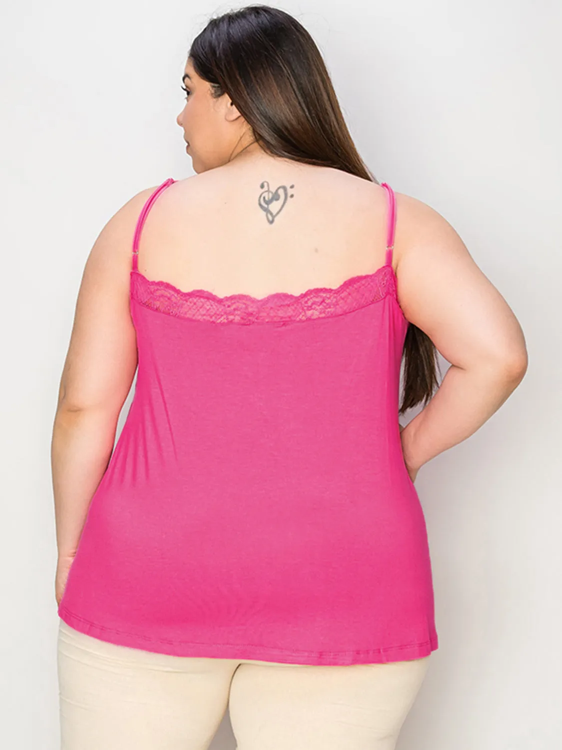 Lace Trim V-Neck Cami