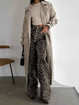 Leopard | Denim Straight Jeans
