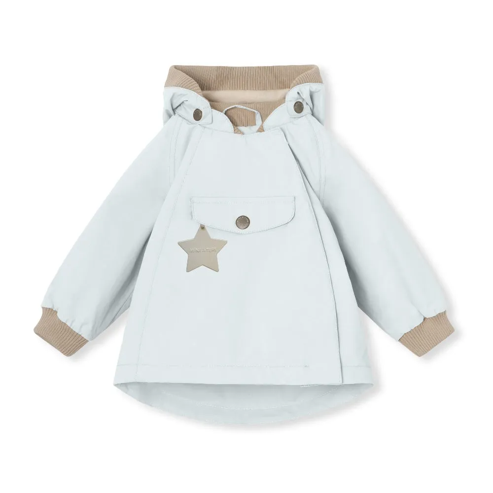 Light Blue Print Logo Jacket
