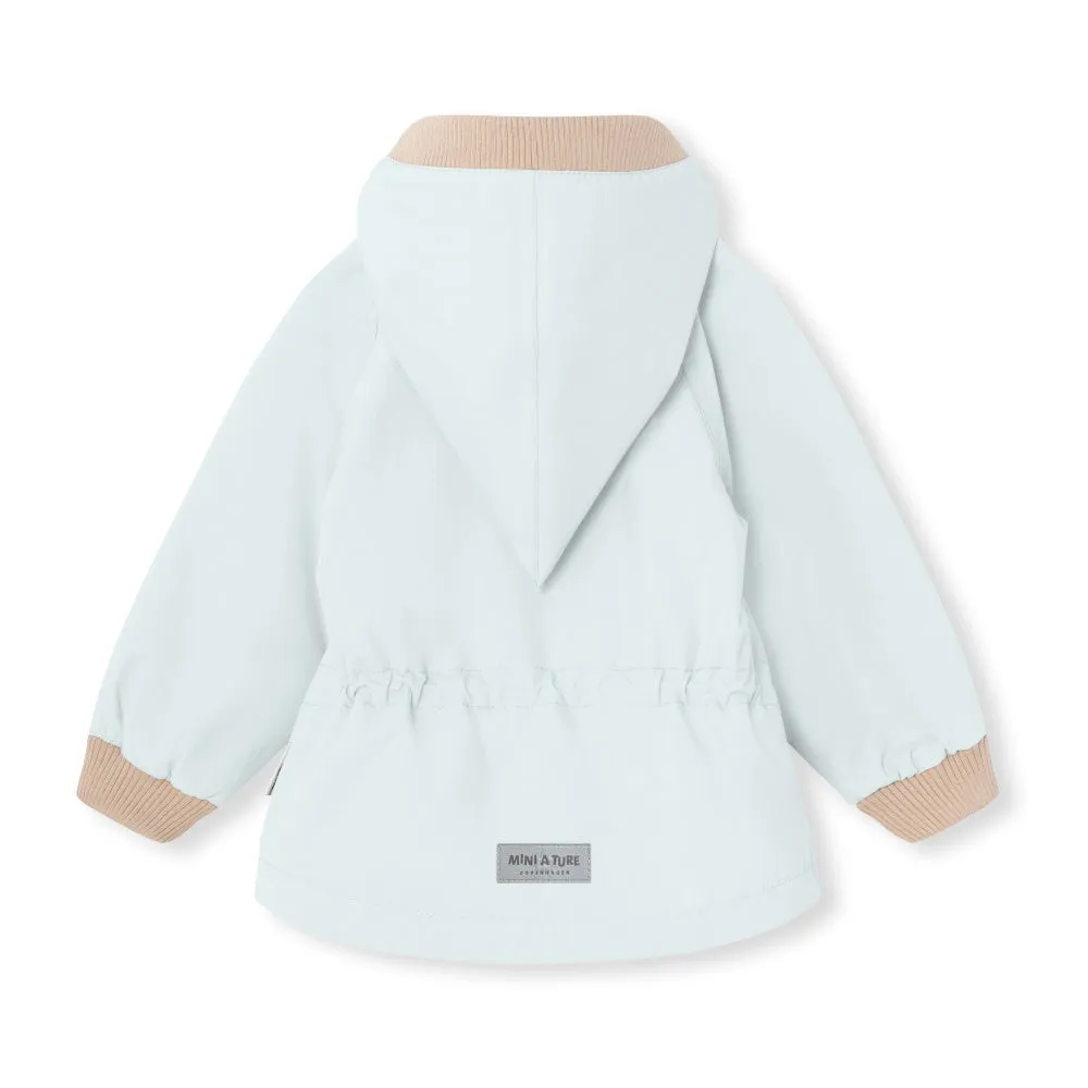 Light Blue Print Logo Jacket