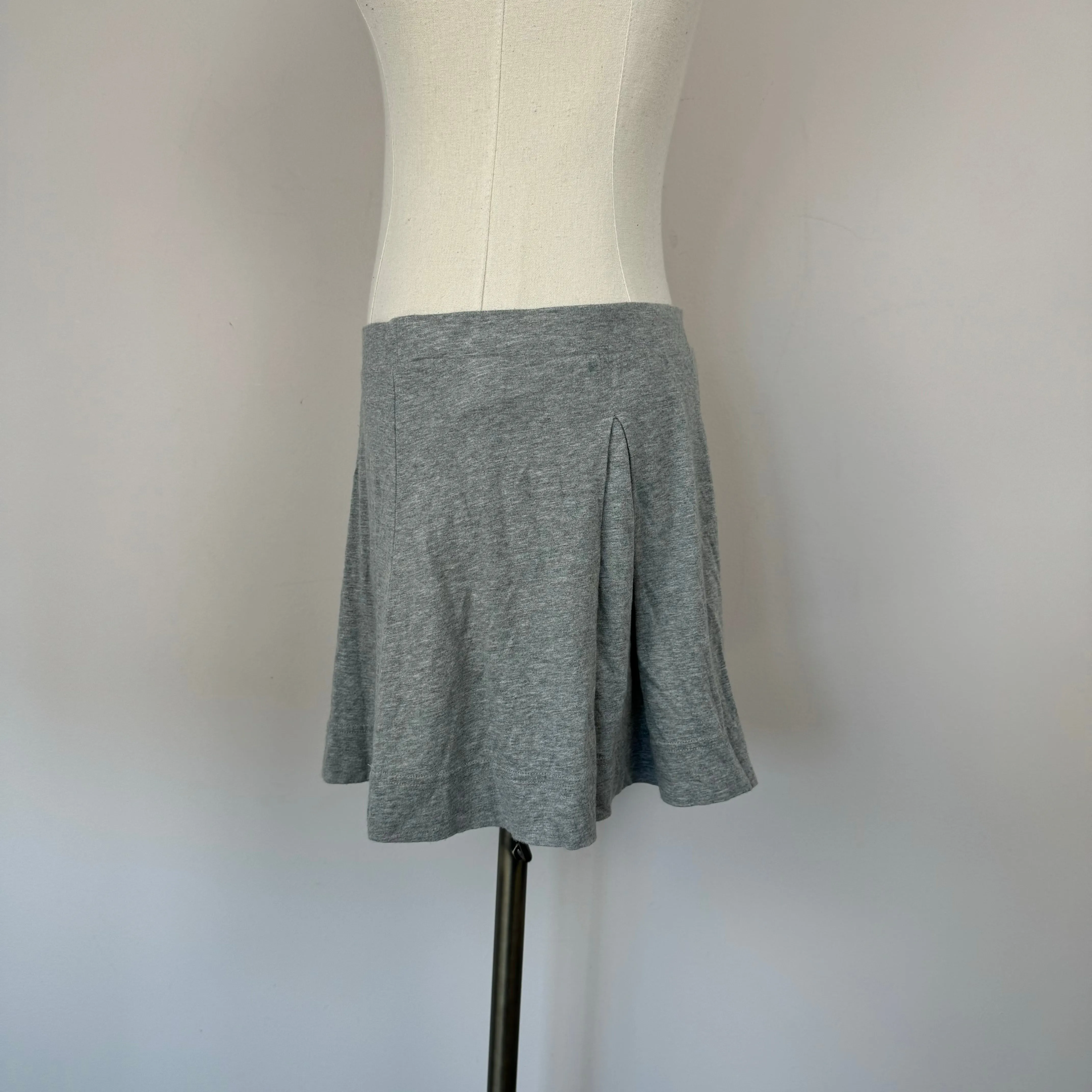 Light Grey Pleated Mini Skirt