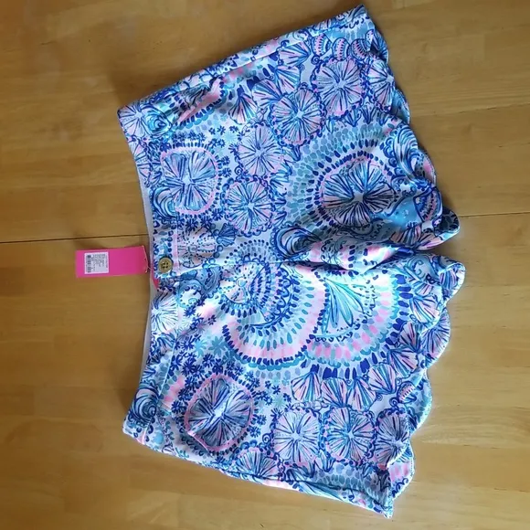 Lilly Pulitzer Darci Knit Shorts in Blue Grotto