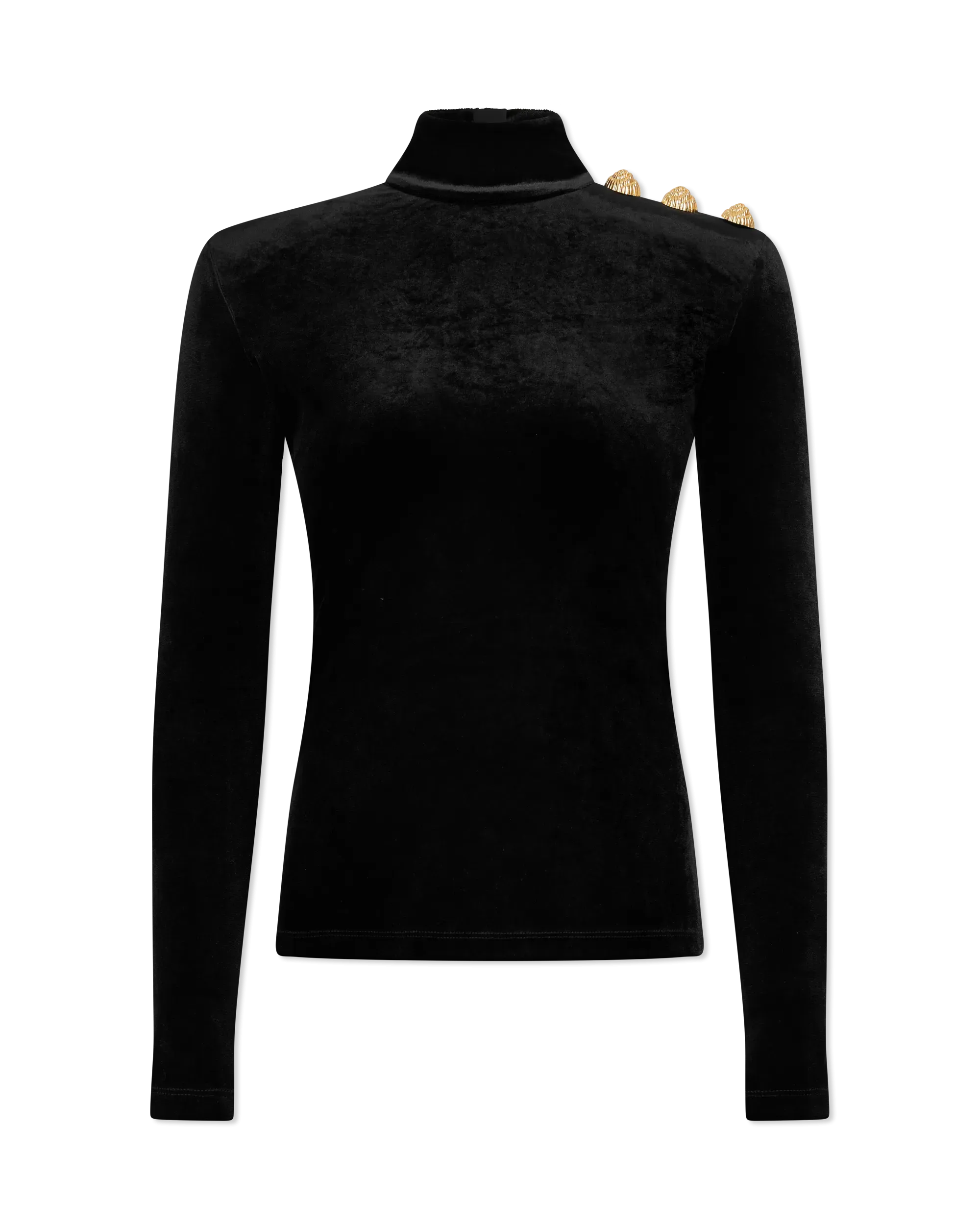 Long-Sleeved Velvet Top