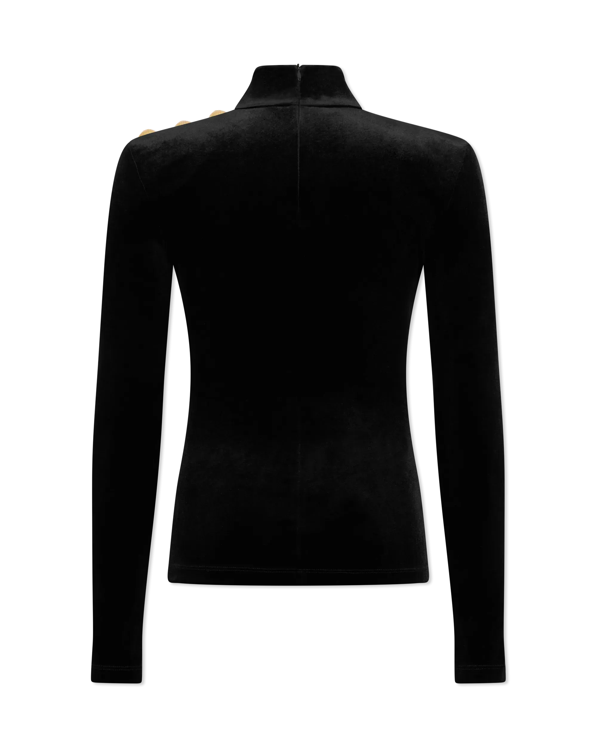 Long-Sleeved Velvet Top