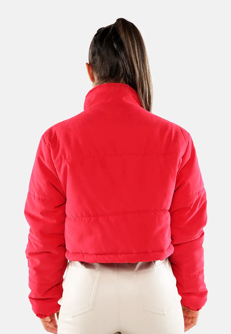 Long Sleeves Puffer Drawstring Jacket