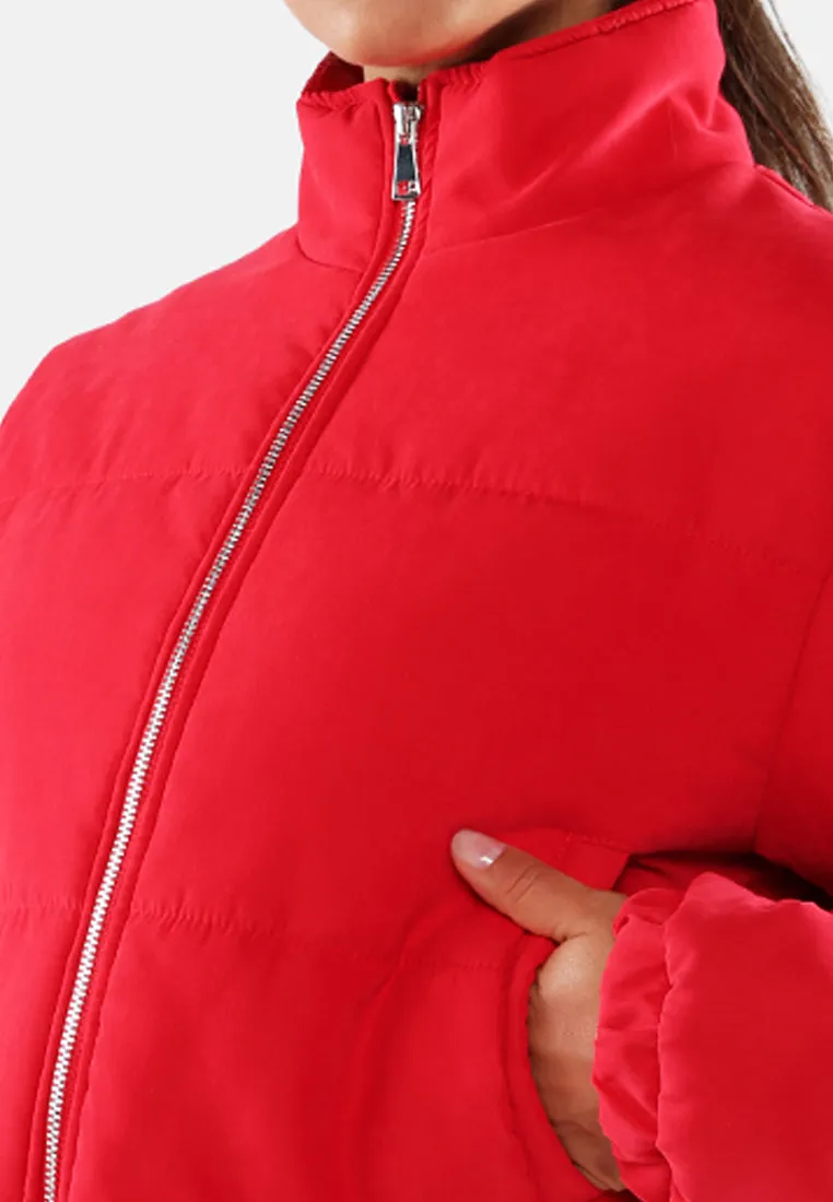 Long Sleeves Puffer Drawstring Jacket
