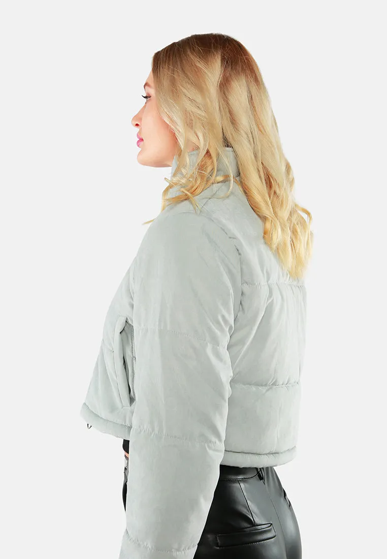 Long Sleeves Puffer Drawstring Jacket