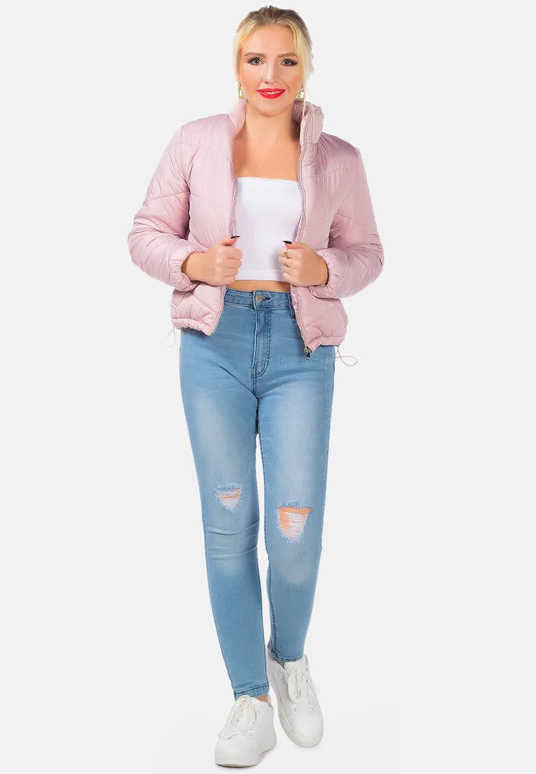 Long Sleeves Puffer Jacket By Ruw