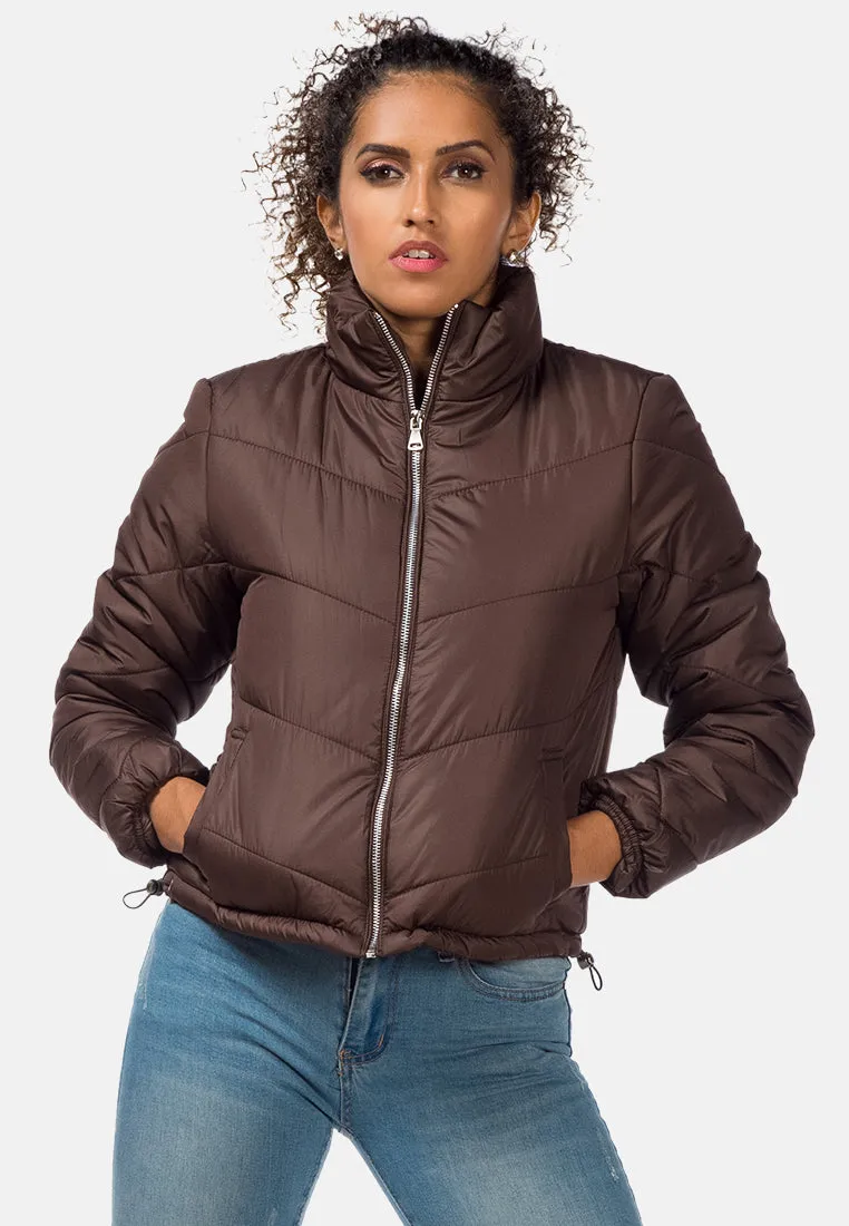 Long Sleeves Puffer Jacket By Ruw